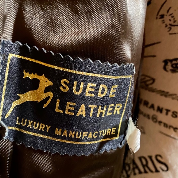 Vintage brown leather jacket - Picture 4 of 6